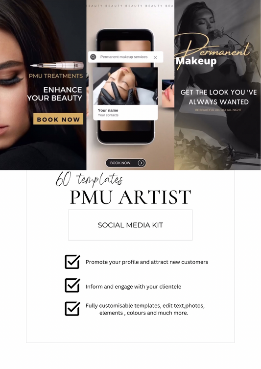 60 PMU makeup templates